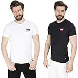 Levi's Herren 2-Pack Crewneck Graphic Tee T-Shirt, Sportswear White/Mineral Black, XL