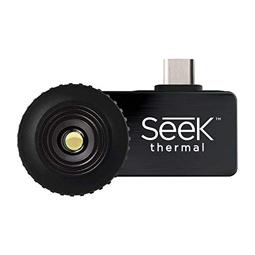 Seek Thermal Compact Wärmebildkamera mit USB-C Anschluss und Wasserdichtem Schutzgehäuse Kompatibel mit Android Smartphones - Schwarz