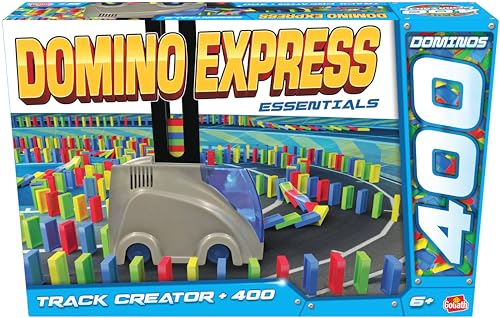 Domino Express Track Creator + 400 Pack, Dominospiel ab 6 Jahren, Kinderspiel mit Dominosteine